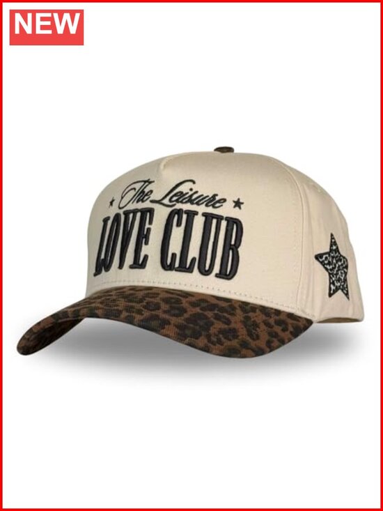 Vintage Fashion Trucker Hat Snapback Adjustable Cotton Retro Leopard Print